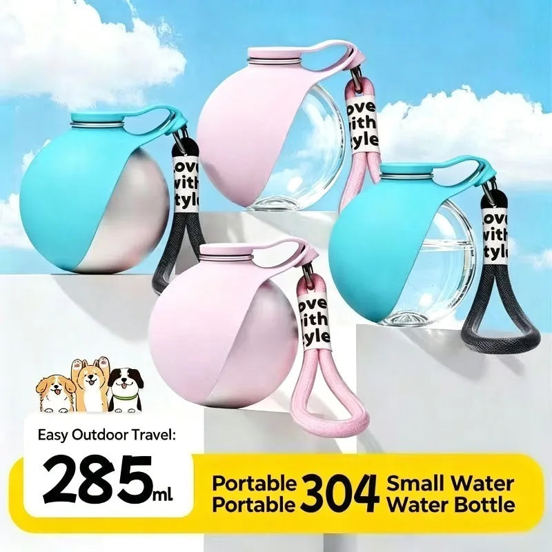 Portable Dog Water Bottle with Travel Bowl
